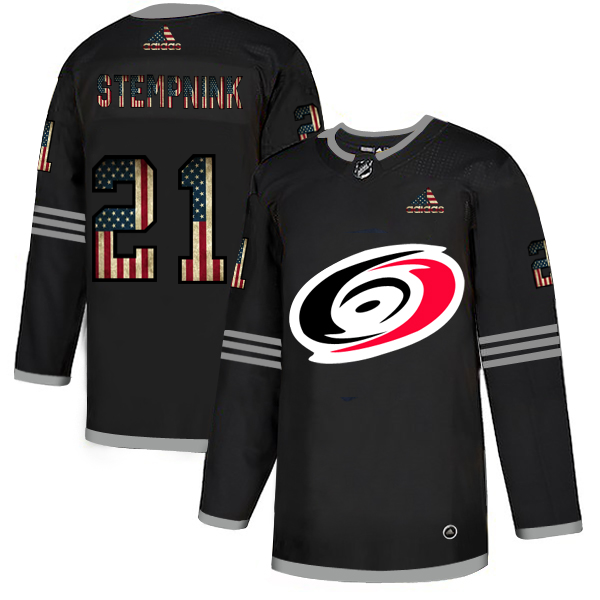 Carolina Hurricanes #21 Nino Niederreiter Adidas Men Black USA Flag Limited NHL Jersey->carolina hurricanes->NHL Jersey